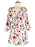 Papaya 100% Polyester Floral Pink Romper Size M - photo 1