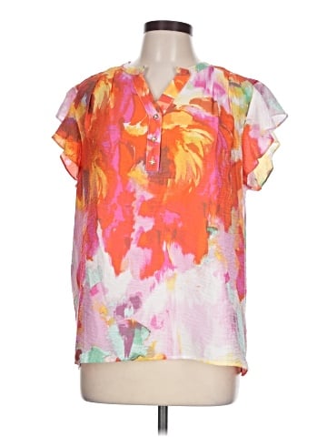 Como Black Short Sleeve Blouse (view 1)