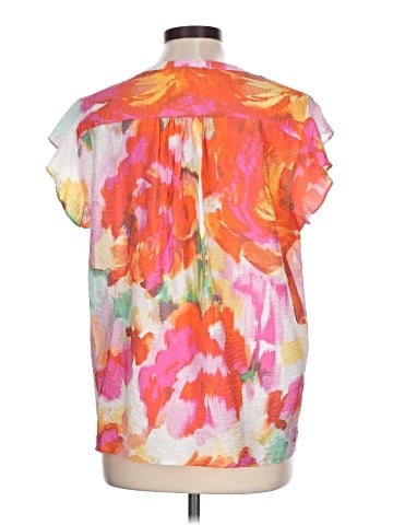 Como Black Short Sleeve Blouse (view 2)
