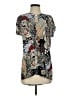 Coco Bianco Paisley Gray Short Sleeve Blouse Size S - photo 1