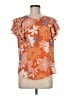 DR2 100% Polyester Orange Short Sleeve Blouse Size M - photo 1