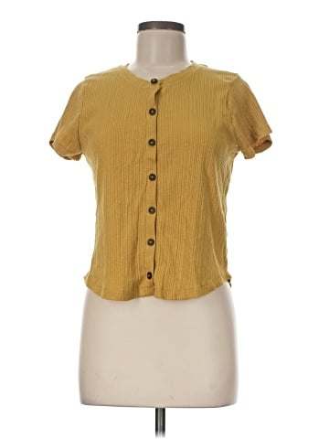 Madewell Pointelle Button-Front Slim Tee (view 1)
