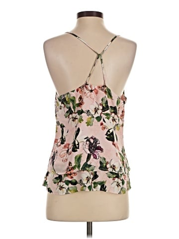 Ecru Sleeveless Silk Top (view 2)