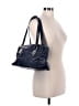 B Makowsky Solid Silver Blue Leather Shoulder Bag One size - photo 2