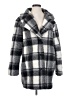 Love Tree 100% Polyester Plaid Gray Coat Size S - photo 1