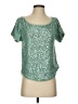 Mia Joy Metallic Green Short Sleeve Blouse Size XS - photo 1