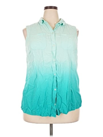 Great Northwest Indigo Sleeveless Button-Down Shirt (view 1)