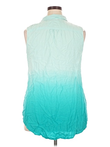 Great Northwest Indigo Sleeveless Button-Down Shirt (view 2)
