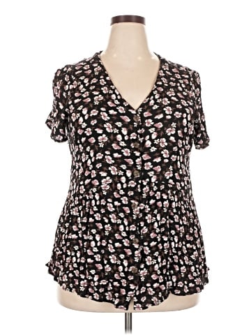 Indigo Rose Short Sleeve Blouse (view 1)