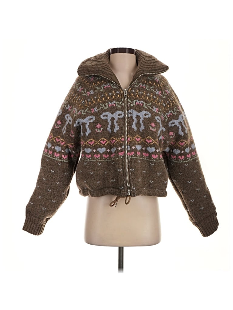 Pre-owned Blanknyc Blank Nyc Cardigan Sweater In Brown