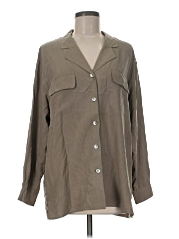 Preview Collection Long Sleeve Silk Top (view 1)