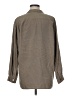 Preview Collection 100% Silk Gray Long Sleeve Silk Top Size M - photo 2