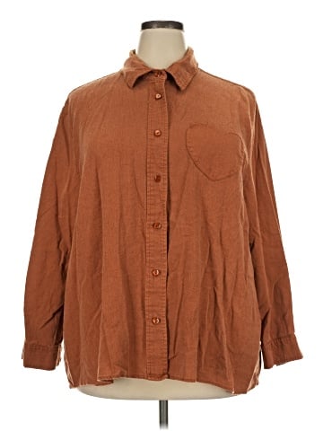 Shiny By Nature Long Sleeve Button-Down Shirt (view 1)