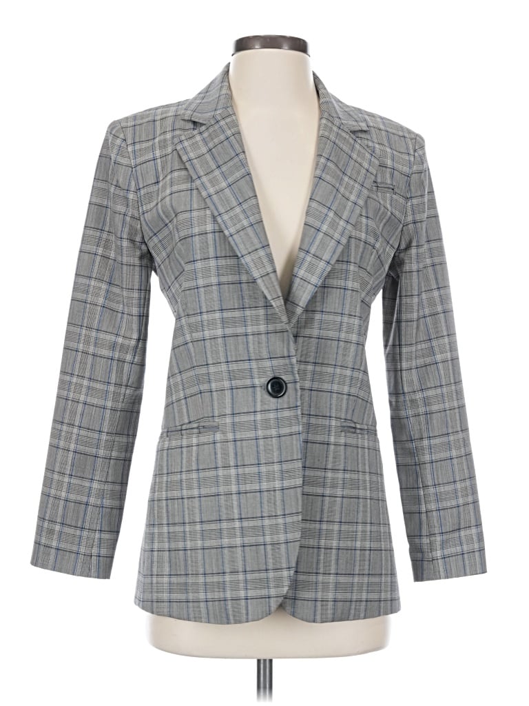 Pre-owned Milly Wool Blazer Jacket In Gray