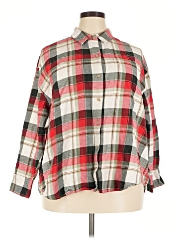 Old Navy 3/4 Sleeve Button-Down Shirt (view 1)