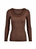 Focus 2000 Brown 3/4 Sleeve Top Size S (petite) - photo 1
