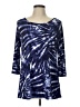Sunny Leigh Blue 3/4 Sleeve Top Size L - photo 1