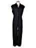 MNG 100% Linen Solid Black Jumpsuit Size 4 - photo 1