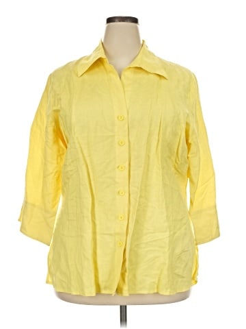 Ashley Stewart 3/4 Sleeve Button-Down Shirt (view 1)