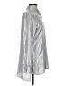 Calvin Klein 100% Polyester Metallic Silver Long Sleeve Blouse Size S - photo 4