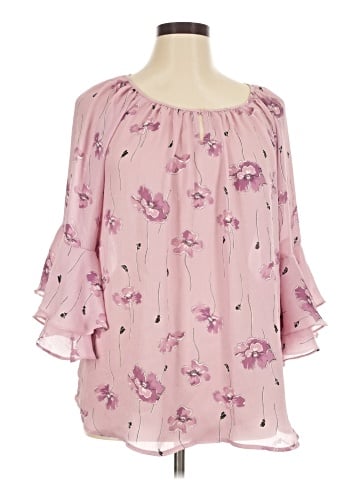 Chaps 3/4 Sleeve Blouse (view 1)