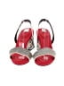 Sportmax Color Block Snake Print Silver Red Sandals Size EU 37 - photo 2
