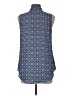 Van Heusen 100% Polyester Blue Sleeveless Blouse Size M - photo 2