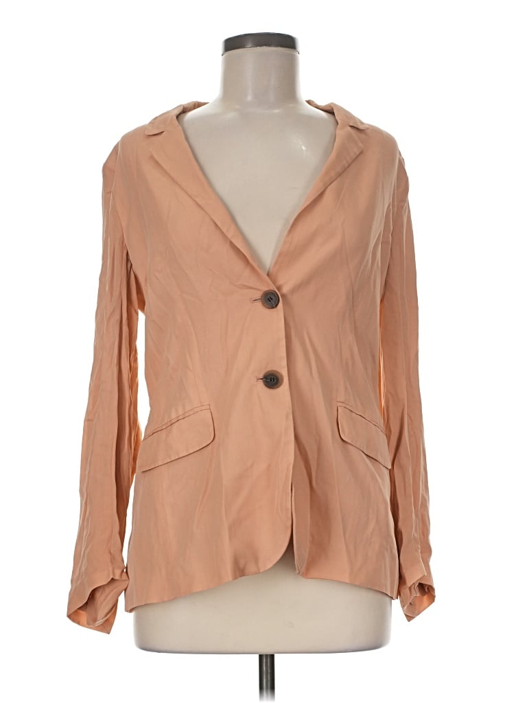 Pre-owned J.crew Collection Silk Blazer Jacket In Tan