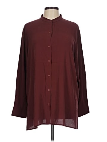 Eileen Fisher Long Sleeve Silk Top (view 1)