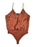 Express 100% Polyester Brown Bodysuit Size XL - photo 1