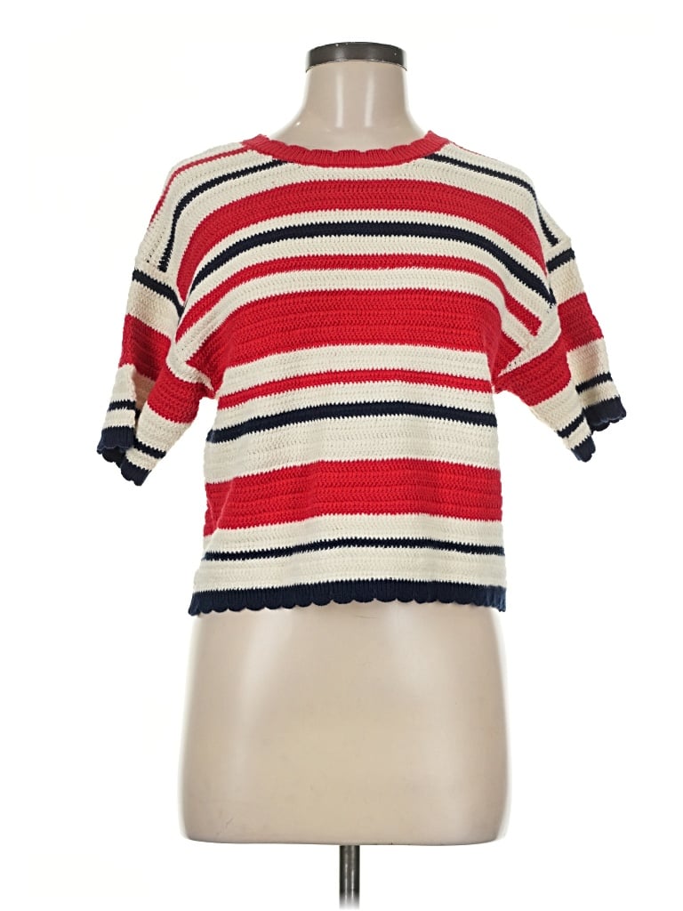 Universal Thread Short Sleeve Top Red Boatneck Tops