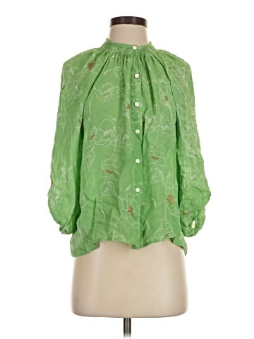 Tucker 3/4 Sleeve Silk Top (view 1)