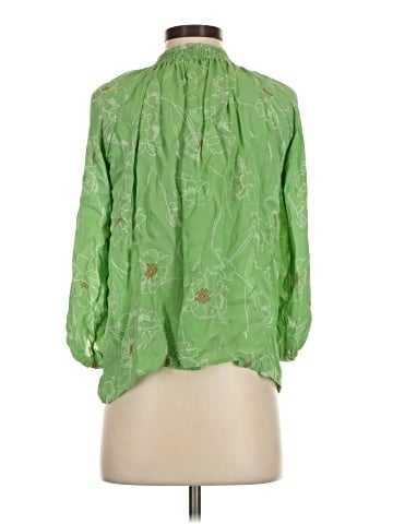 Tucker 3/4 Sleeve Silk Top (view 2)