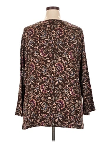 Valerie Stevens Long Sleeve Silk Top (view 2)