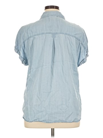 Cosmic Blue Love Short Sleeve Button-Down Shirt (view 2)