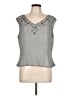 PAPELL Studio 100% Polyester Gray Sleeveless Blouse Size L - photo 1