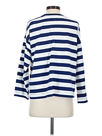 Madewell Oversized Long-Sleeve Crewneck Tee in Stripe (view 2)