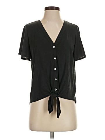 Green Envelope Short Sleeve Blouse (view 1)