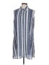 Alfani Blue Sleeveless Button-Down Shirt Size 12 - photo 1