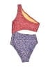 J.Crew Print Red Two Piece Swimsuit Size 4 - photo 2