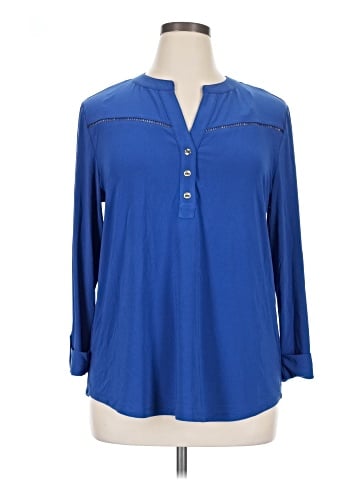 Jones New York Signature Long Sleeve Blouse (view 1)