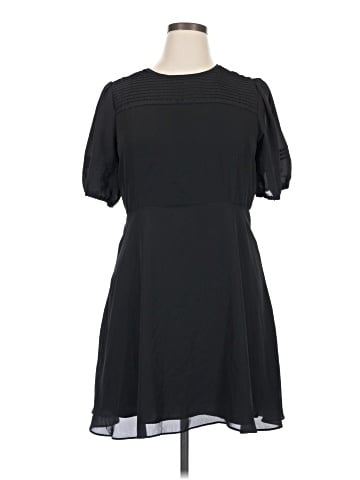 Madewell Pintuck Puff-Sleeve Mini Dress (view 1)