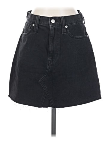 Madewell Denim Frisco Mini Skirt in Lunar Wash (view 1)