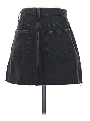 Madewell Denim Frisco Mini Skirt in Lunar Wash (view 2)