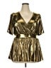 Torrid Metallic Gold Short Sleeve Top Size 2X Plus (2) - photo 1