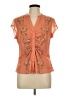 DR2 Orange Short Sleeve Blouse Size L - photo 1