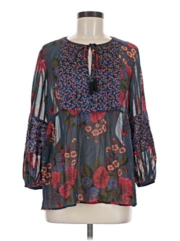 Pale Sky 3/4 Sleeve Blouse (view 1)