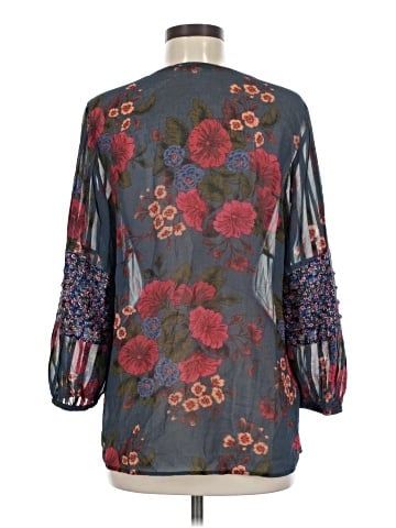 Pale Sky 3/4 Sleeve Blouse (view 2)