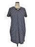 MICHAEL Michael Kors Stripes Blue Casual Dress Size XL - photo 1