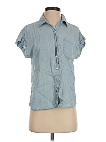 Cosmic Blue Love Short Sleeve Blouse (view 1)